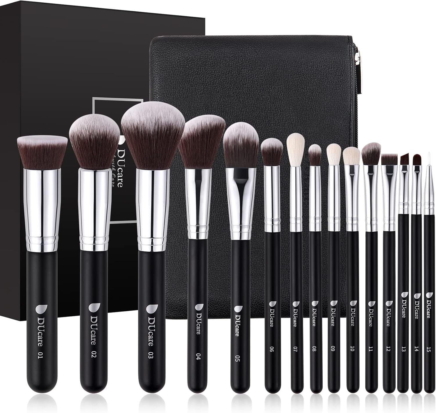 Pennelli Make up Set 15Pcs Pennelli Trucco Professionali Set Di Pennelli Da Trucco Con Del Sacchetto Case